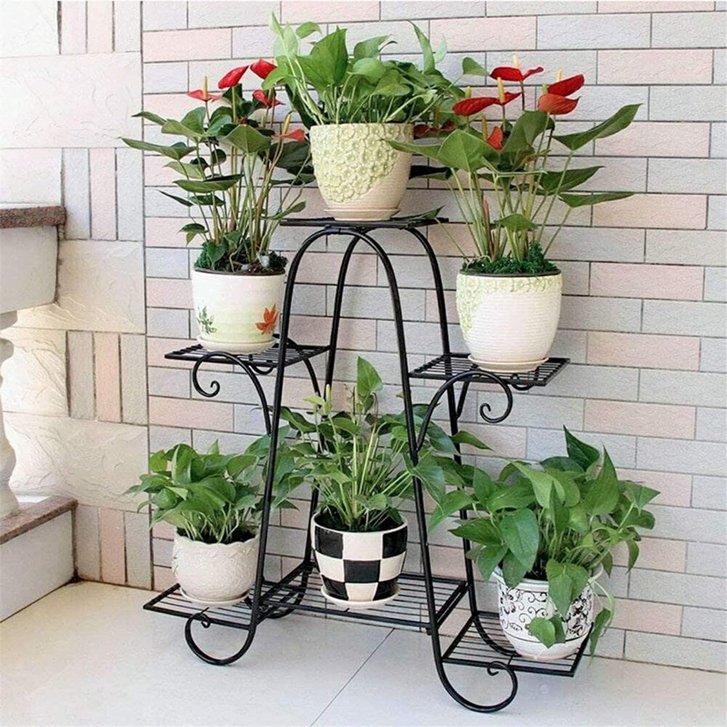 VerdiArc 3-Tier Corner Iron Plant Stand
