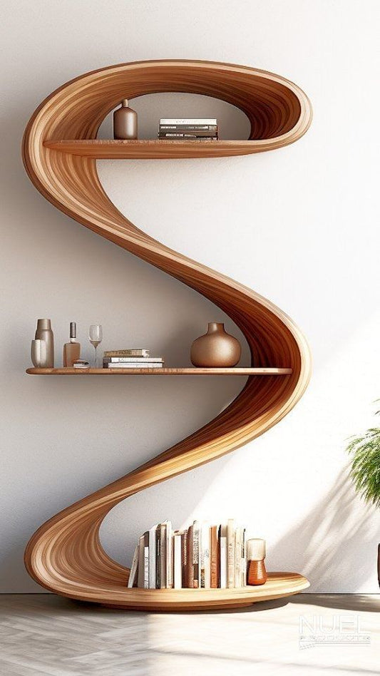 Sculptural Infinity Curve Bookshelf