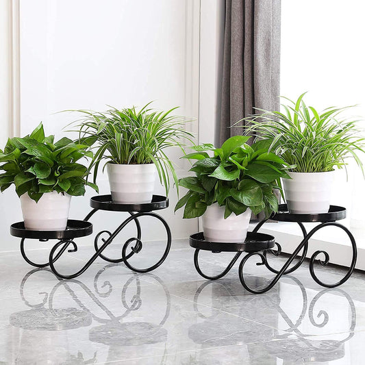 Scroll Duo Iron Plant Stand