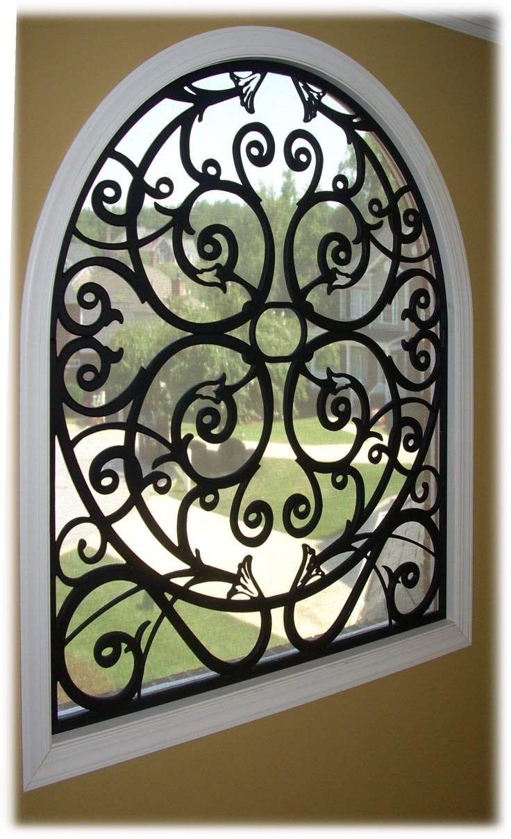 Arco Fleur Wrought Iron Window Grille