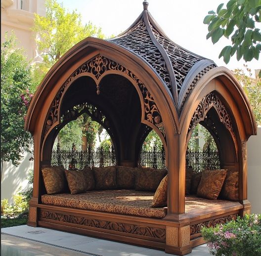 Royal Mughal Style Outdoor Daybed Gazebo