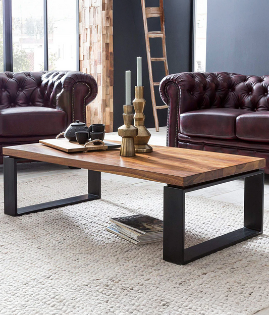 Sleek Solid Wood Coffee Table
