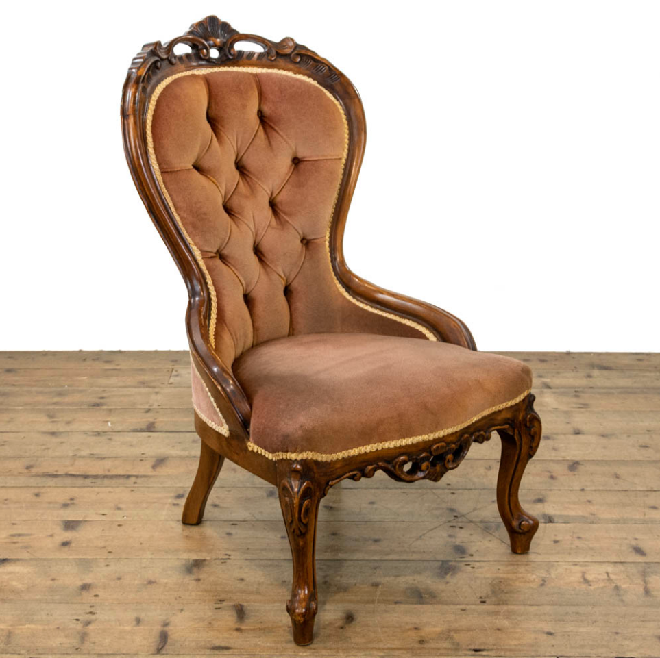 Victorian Walnut Salon Chair