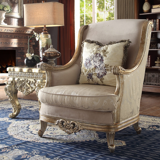 Accent Metallic Victorian Sofa