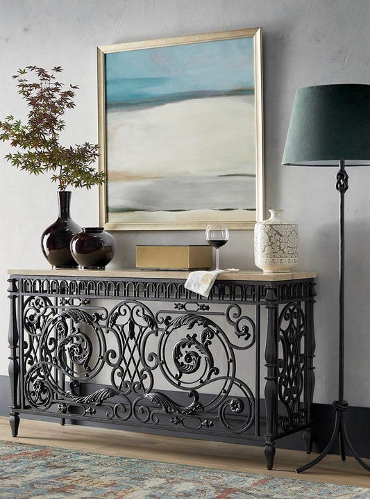 Baroque Elegance Iron Console Table