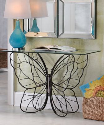 Papillon Glass Console Table