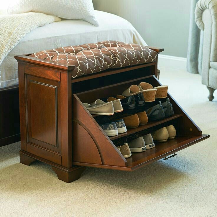 Classic Wooden Shoe Storage Bench