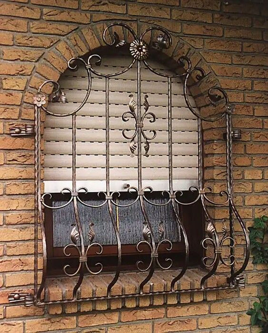 Rosetta Vintage Wrought Iron Window Grille