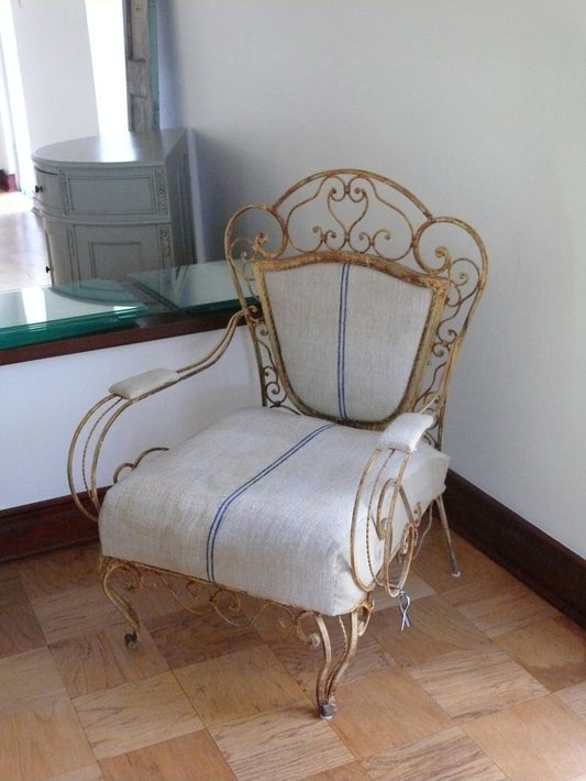 Vintage Wrought Iron Armchair